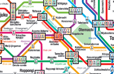 G-05 Akasaka-Mitsuke station map