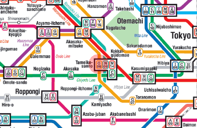 G-06 Tameike-Sanno station map