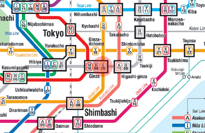 G-09 Ginza station map