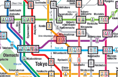 G-12 Mitsukoshimae station map