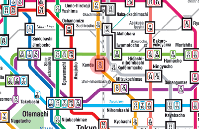 G-13 Kanda station map