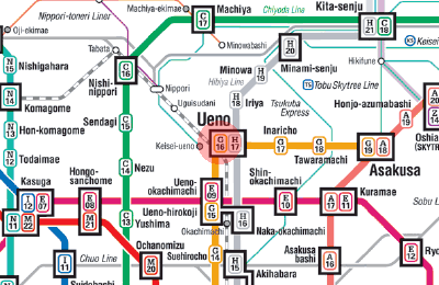 G-16 Ueno station map