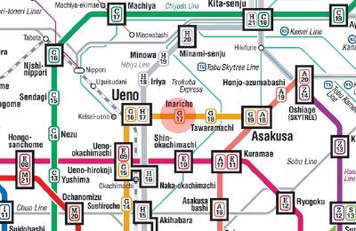 G-17 Inaricho station map