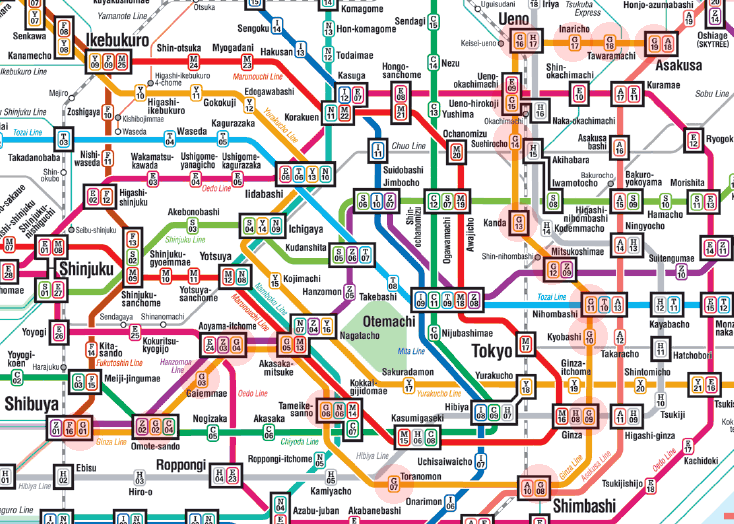 Tokyo Metro Ginza Line map