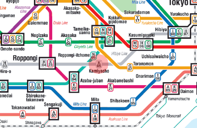 H-05 Kamiyacho station map