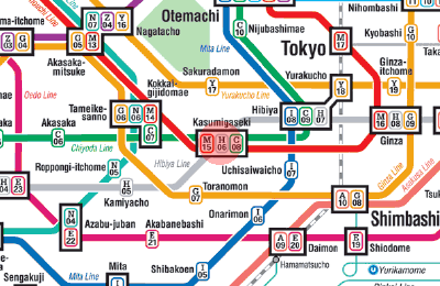 H-06 Kasumigaseki station map