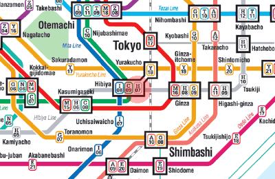 H-07 Hibiya station map