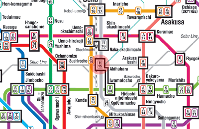 H-15 Akihabara station map
