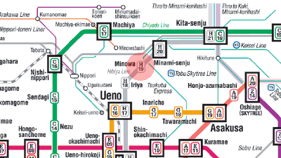 H-19 Minowa station map