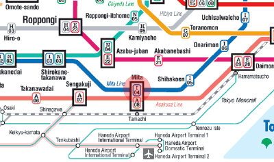 I-04 Mita station map