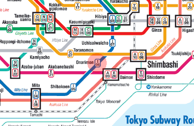I-06 Onarimon station map