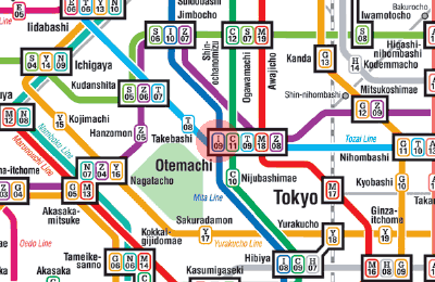 I-09 Otemachi station map