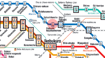 I-18 Itabashi-Kuyakushomae station map