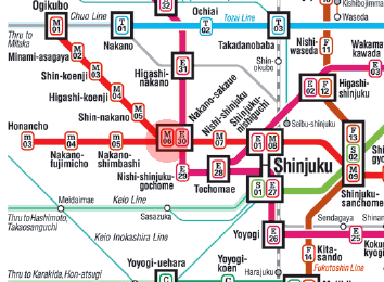 M-06 Nakano-Sakaue station map