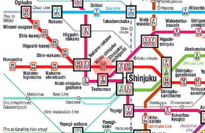 M-07 Nishi-Shinjuku station map