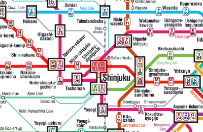 M-08 Shinjuku station map