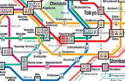 M-15 Kasumigaseki station map