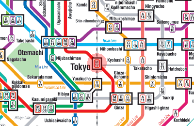 M-17 Tokyo station map