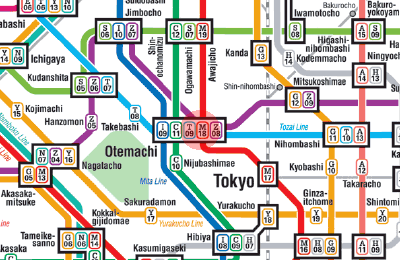 M-18 Otemachi station map