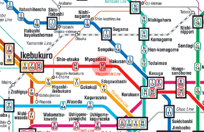 M-23 Myogadani station map