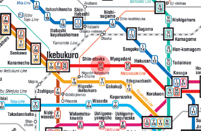 M-24 Shin-Otsuka station map