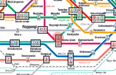 N-04 Azabu-Juban station map
