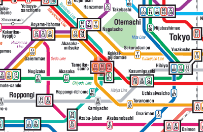 N-06 Tameike-Sanno station map