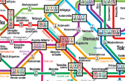 N-07 Nagatacho station map
