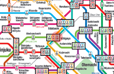 N-09 Ichigaya station map