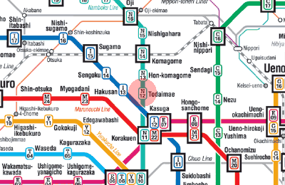 N-12 Todaimae station map