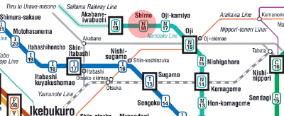 N-18 Shimo station map
