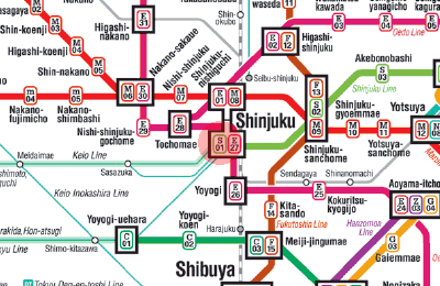 S-01 Shinjuku station map
