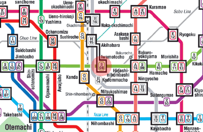S-08 Iwamotocho station map
