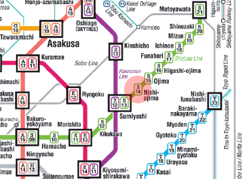 S-14 Nishi-ojima station map