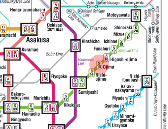 S-15 Ojima station map