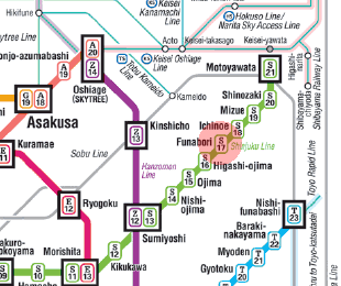S-17 Funabori station map