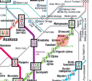S-18 Ichinoe station map