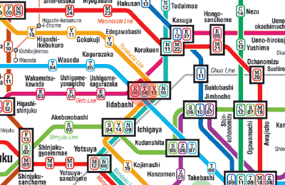 T-06 Iidabashi station map