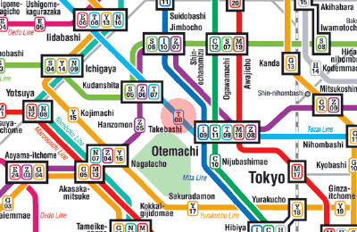 T-08 Takebashi station map