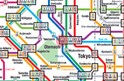 T-09 Otemachi station map