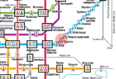 T-14 Toyocho station map