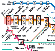 Y-01 Wakoshi station map