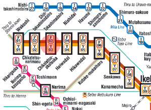Y-03 Chikatetsu-Akatsuka station map