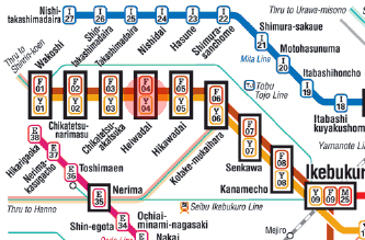 Y-04 Heiwadai station map