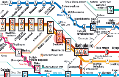 Y-07 Senkawa station map