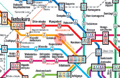 Y-12 Edogawabashi station map