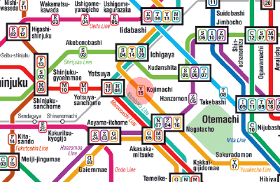 Y-15 Kojimachi station map