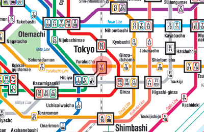 Y-18 Yurakucho station map