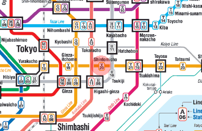 Y-20 Shintomicho station map