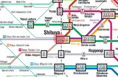 Z-01 Shibuya station map